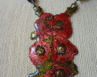 Poppy Pendant Necklace-OOAK