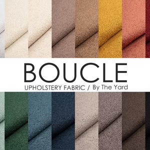 Upholstery Boucle Fabric by the Yard for Headboards, Bench, Cushions, Chairs Sofa, Textured Home Decor, Designer Heavy Duty Boucle Fabric