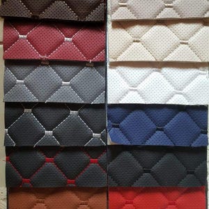 Diamond Stitch PU Leather Upholstery Fabric: Auto Interior DIY