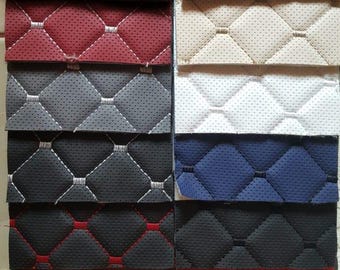 Diamond Stitch PU Leather Upholstery Fabric: Auto Interior DIY