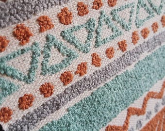 Boho Tribal Jacquard Upholstery Fabric: Ethnic Woven Rug Pattern