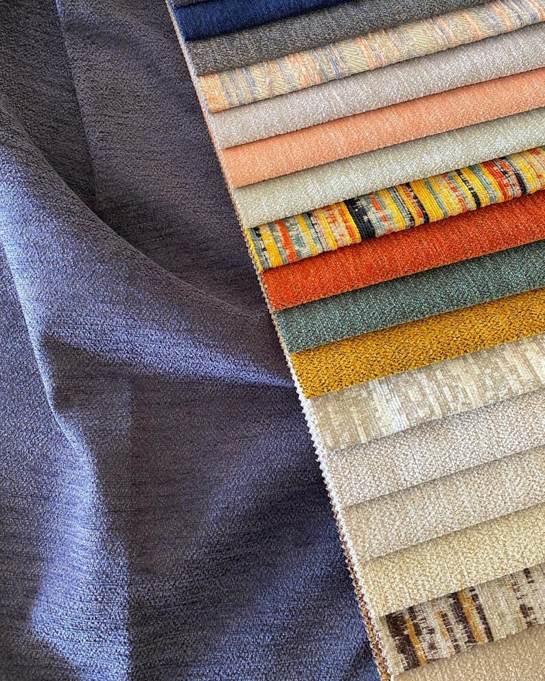 Striped Chenille Upholstery Fabric: Soft, Durable, Modern Home Decor - Etsy
