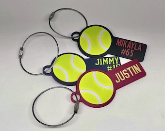 Personalized Tennis Ball Bag Tag