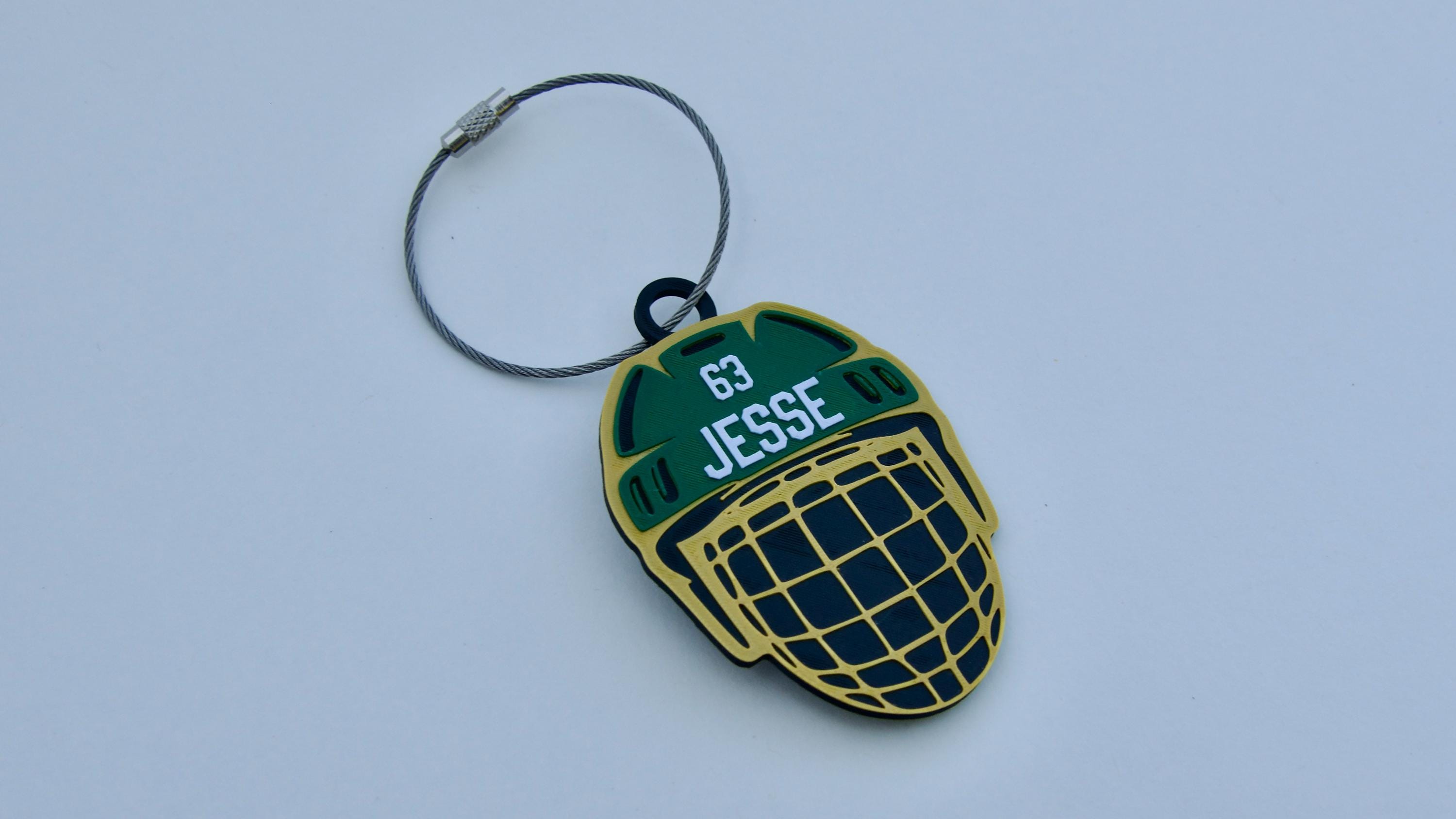 Personalized Hockey Helmet Bag Tag