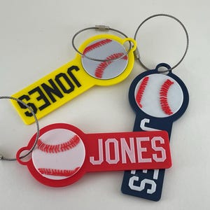 Personalisierter Baseball/Softball Taschenanhänger