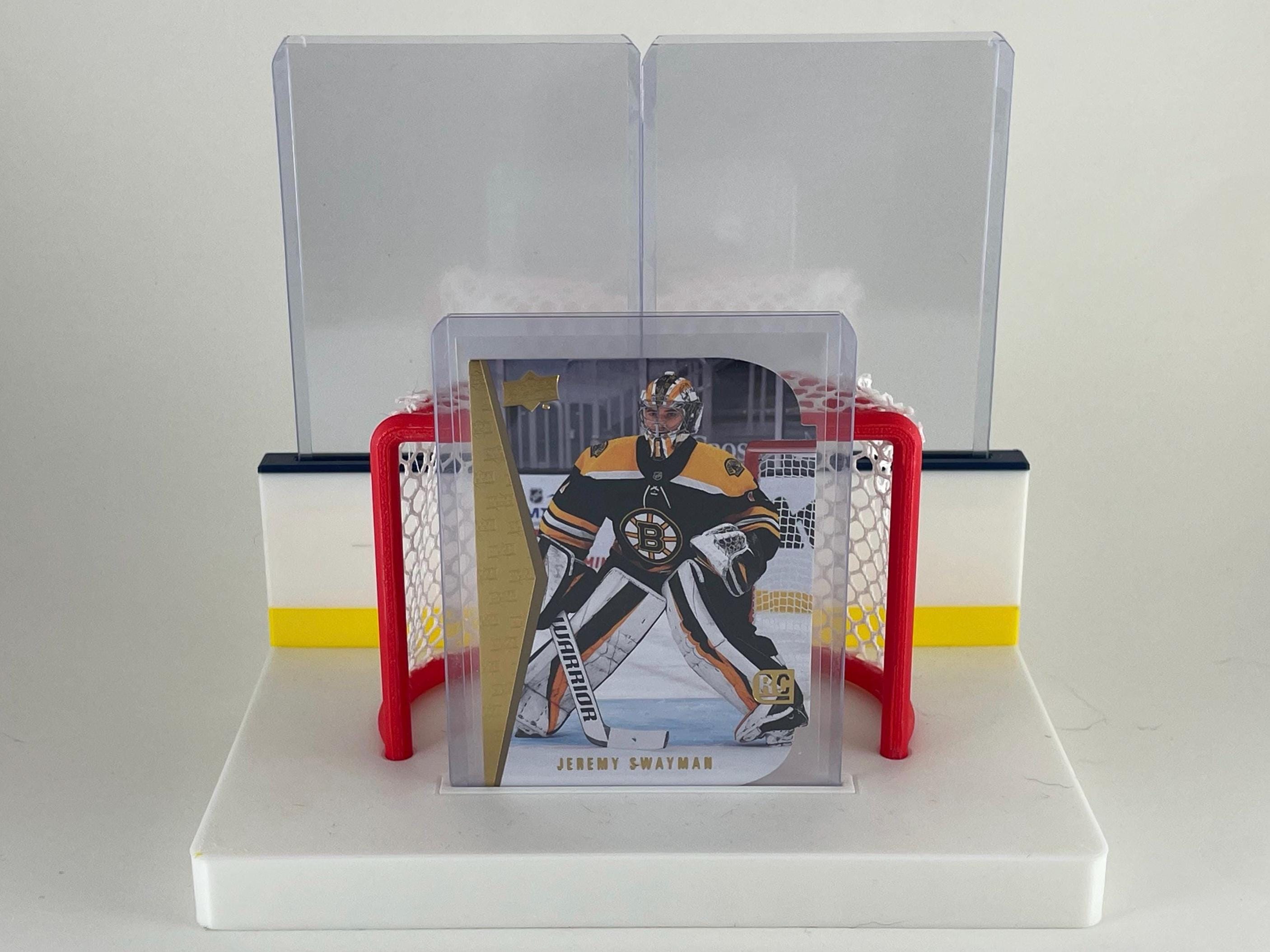 hockey card display case Graded Sports with LED Lights, Lockable Acrylic Case for Baseball and Trading Cards, 98% UV Protection (3 Pack Vertical) Elevate your showcasing experience with peace of mind Black Double Sided Sports Card