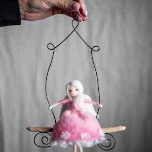 Handmade Felt Angel Ornament - Soft Wool Felt Angel Decoration for Christmas or Home Decor