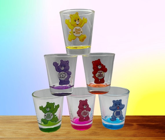 Set of 6 swear bear shot glasses