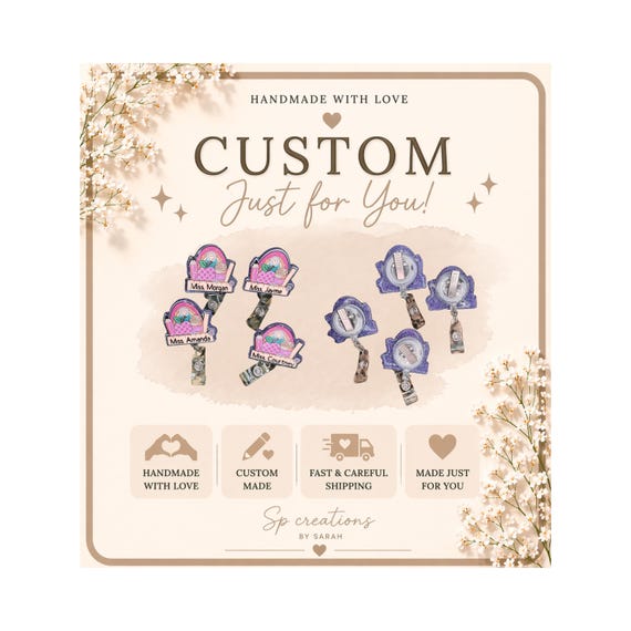 Custom Teacher Badge Reel: Personalized Retractable ID Holder