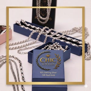 925 Sterling Silver Rambo Chain Necklace Women, Double Curb Link Long Choker Charm Chain Men, Birthday Gift Jewelry Her Him Dad Mum Wife Kid image 8