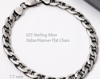 Bracciale Da Uomo In Acciaio Inox Lucido Braccialetto A Catena