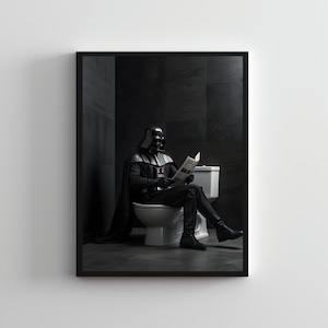 Restroom art SERIES #01, Starwars poster, Star wars art work, Darth vader wall poster, Funny toilet poster, toilet decor, Starwars print