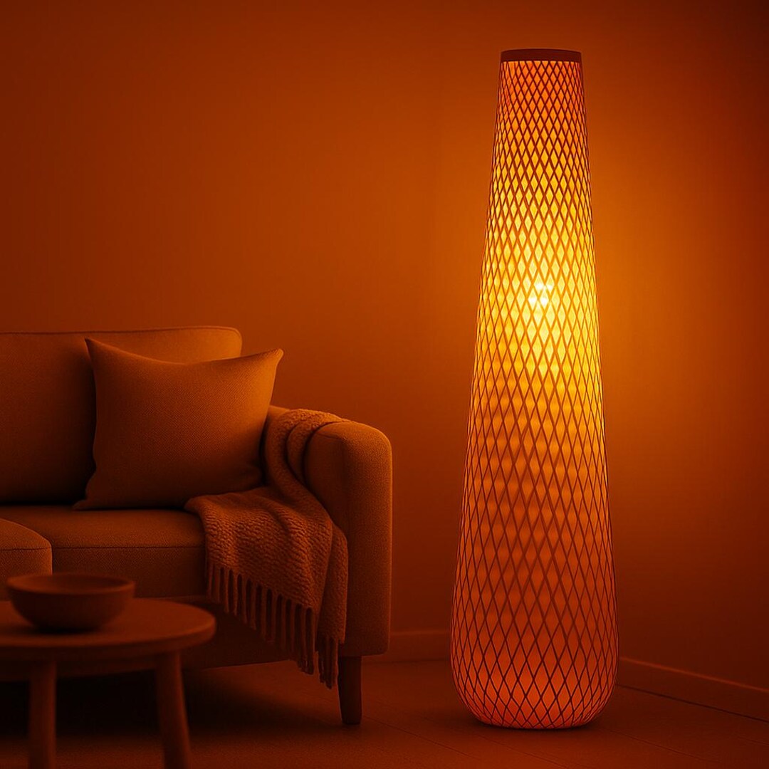 Japandi Floor Lamp - Bamboo Shade Floor Lamp – Japanese Style Lighting ...