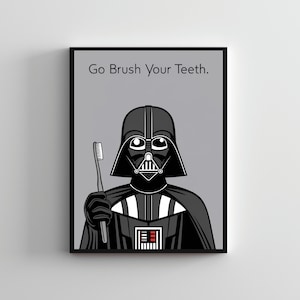Bathroom art SERIES #21, Darth vader poster, Starwars wall art, Funny Starwars poster, Funny bathroom poster, Starwars wall decor toilet
