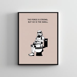 Toiletkunst SERIE #18, Starwars-poster, Star Wars-kunstwerk, Storm Trooper-poster, grappige toiletposter, toiletdecor, Starwars-afdrukken