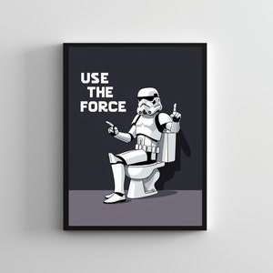Toiletkunst SERIES #02, Starwars-poster, Star Wars-kunstwerk, Storm Trooper-poster, grappige toiletposter, toiletdecor, Starwars-print