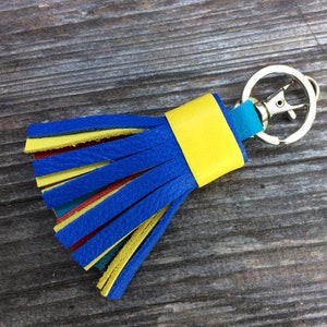 Leder Quaste Geldbörse Taschenanhänger Leder Quaste Schlüsselanhänger Jubiläum Keychain Bild 8