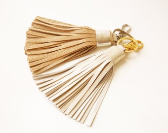 Leather Tassel Bag Charm Tassel Keychain Accessorie For Bag Tassel Charm