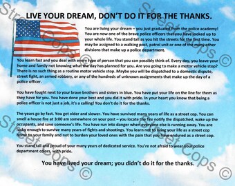 Police Officer Poem Printable. Thin Blue Line Wall Art. Police Academy Graduation Gift. Law Enforcement Printable Wall Art.