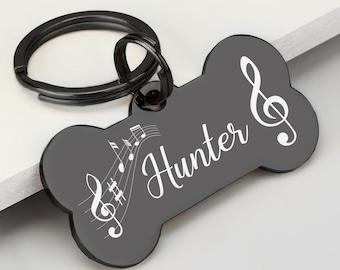 Custom Engraved Dog Bone ID Tag: Stainless Steel Personalized Pet Collar