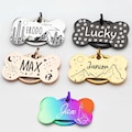 Custom Pet Id Tag, Personalized Dog Tag, Cat Collar Tag, Dog Collar Tag, Cat Id Tag, Custom Puppy Name Tag, Engraved Pet Tag, Bone Shape Tag