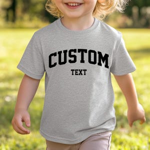 Custom Text Kids Cotton T-Shirt: Personalized Birthday Party Tee