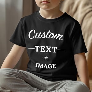 Custom Text/Image Kids Cotton T-Shirt: Personalized Party Tee