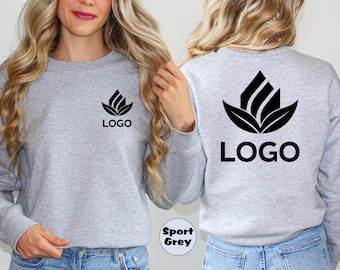 Personalized Logo Pocket Sweatshirt, Personalized Company Name Comfort Colors® Hoodie, Customized Text Design Outfit, Custom Business Gifts