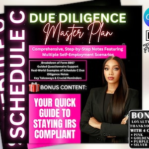 Schedule C Due Diligence Blueprint: IRS Compliance Template (Canva Editable, PDF Download)