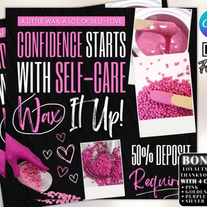 Wax Booking Flyer: DIY Spa Promotion Template (Canva)
