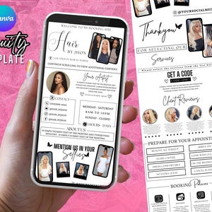 Acuity Scheduling Template: Hair, Lash, Nail Tech, Makeup (Canva Editable)