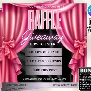DIY Giveaway Flyer Template: Lash & Hair Salon, Editable in Canva (PDF Download