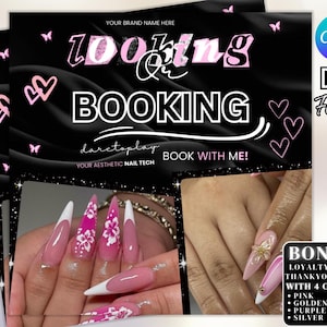 Nail Tech Booking Flyer: DIY Nail Deal Template (Canva)