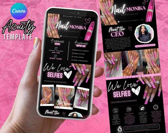 Acuity Scheduling Template Nail Tech, Acuity Scheduling Templates Hair Stylist, Lash Tech, Esthetician, Makeup Artist, Acuity Book Templates