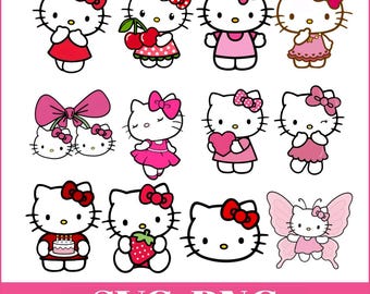 Kawaii Cat Clipart | Animal Friends PNG SVG Bundle (Digital Download