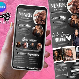 Acuity Scheduling Website Template: Hair, Lash, Nails, Braid (Canva Editable)