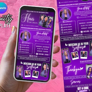 Acuity Scheduling Vorlage: Haare, Wimpern, Nägel & Make-up (Canva Editierbar)