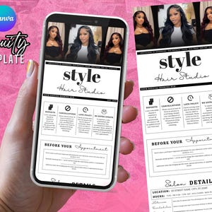 Hair Stylist Acuity Scheduling Template | Hair Booking & Scheduling Site Template | DIY Acuity Template for Hair Professionals