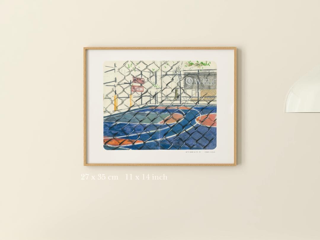 West 4th Basketball Court Reproduction Imprimée Dœuvres Dart Fait Main