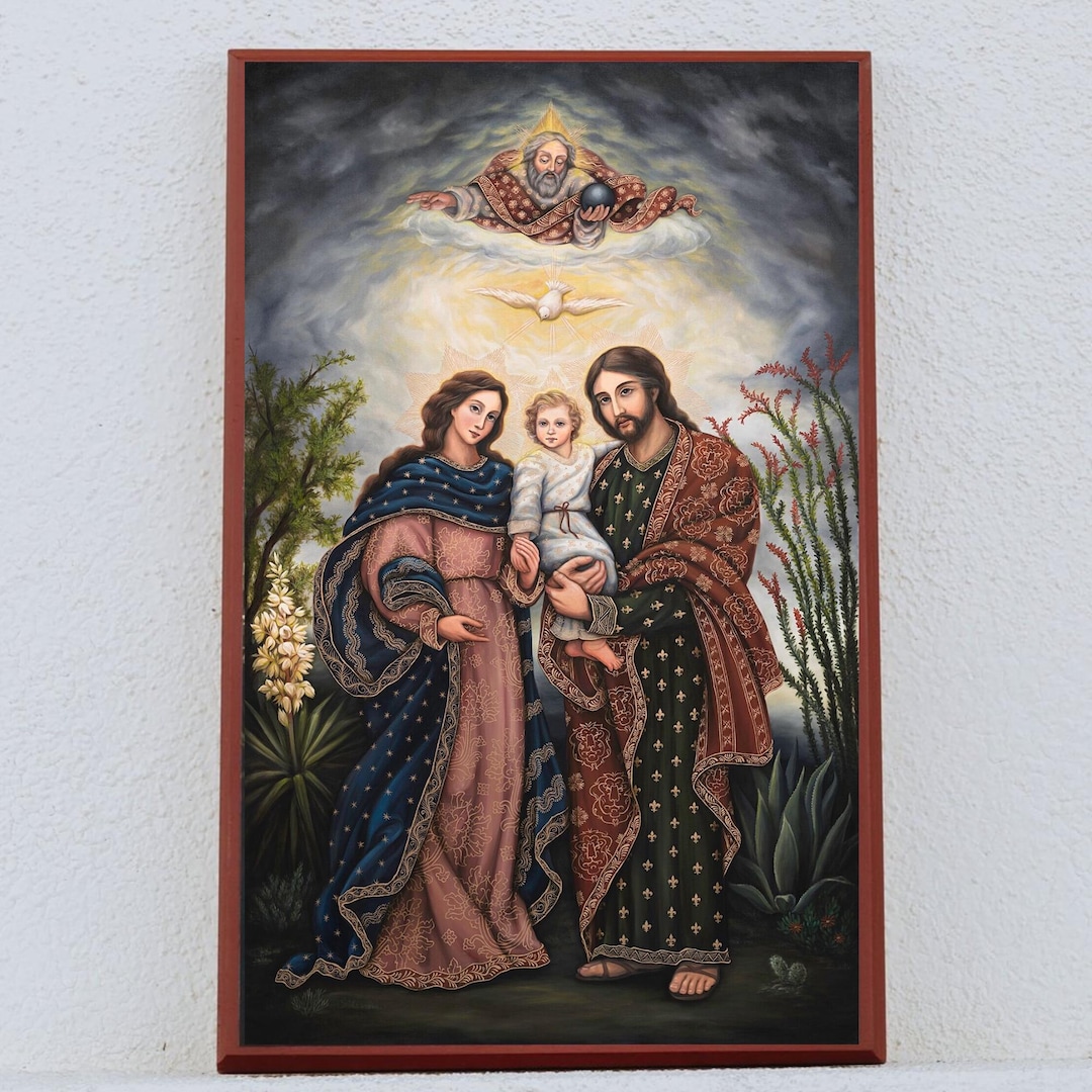 The Holy Family Sacred Art Print on Icon Board - Traditional Catholic ...