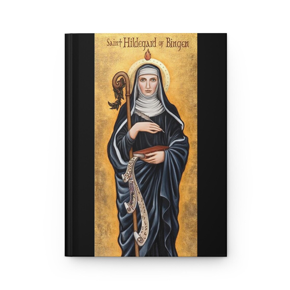 St Hildegard of Bingen - Catholic Sacred Art Journal Lined Notebook ...