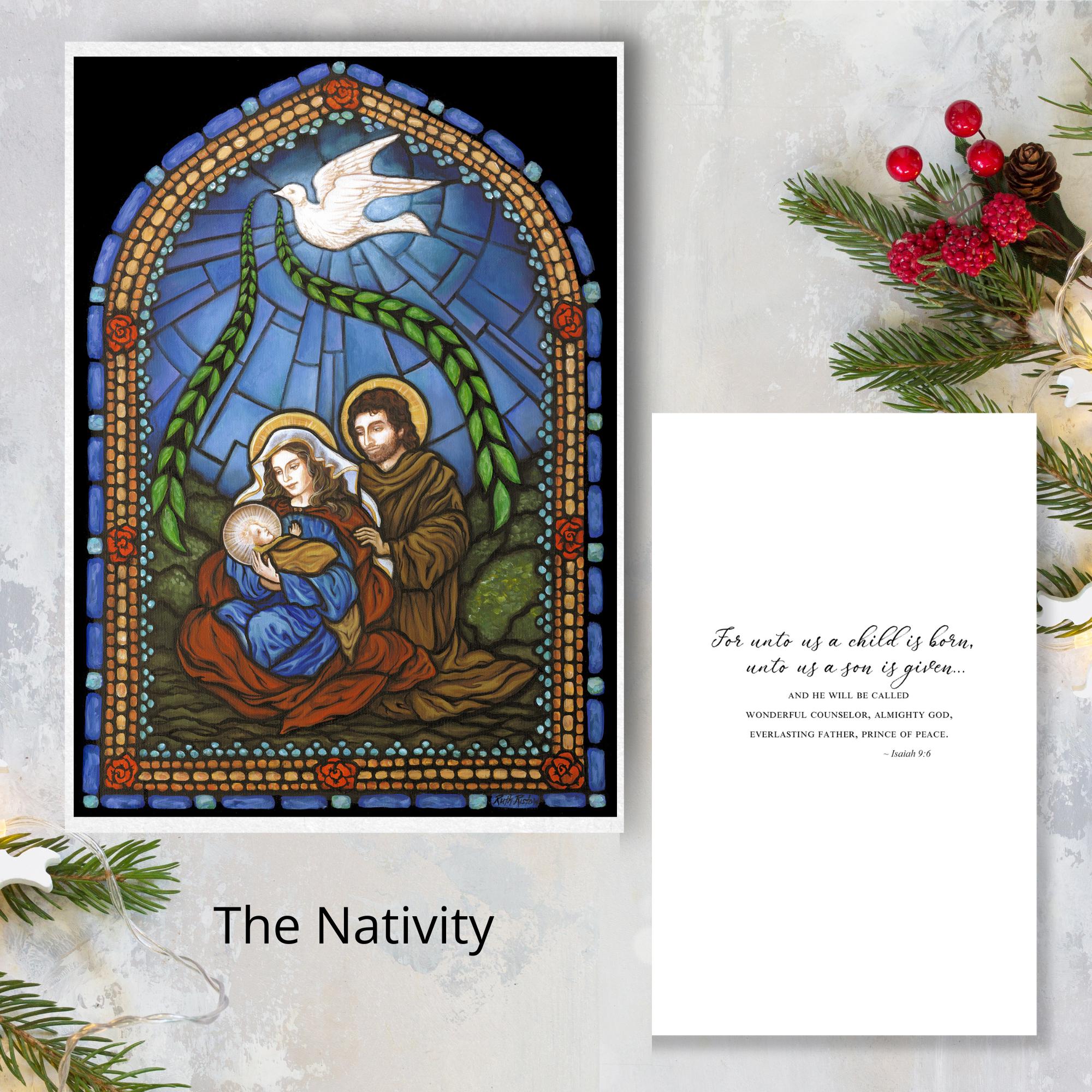 Catholic Christmas Cards Original Sacred Art Cards Stained Glass Catholic Christmas Cards Original Sacred Art Cards Stained Glass