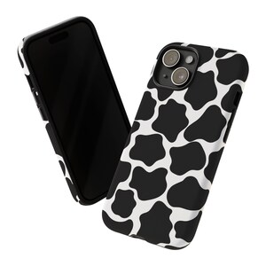 Cowprint Western Phone Case, Rugged Phone Cover, Country Cow Pattern Smartphone Protector, Protective Tough Case, Cowboy