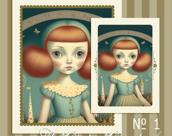 The Curious Carnival No. 1 Circus Art Pop Surrealism Portrait Print from The Peppermint Forest
