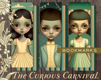 The Curious Carnival Double Sided Bookmark Set No. 1 from The Peppermint Forest