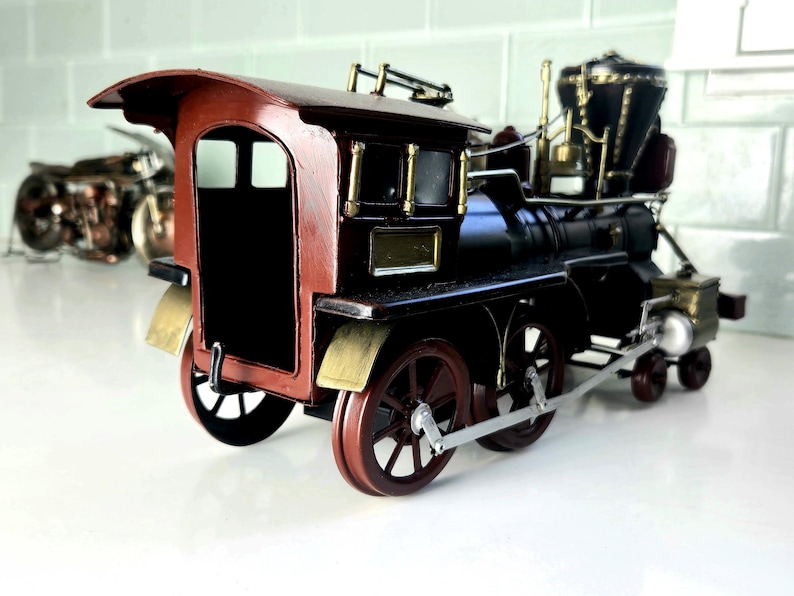 Handmade Model Train Handcrafted 1930s Steam Locomotive - 21