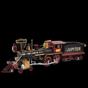 Handcrafted 1930s Steam Locomotive - 21&quot; Iron Welded Train Model - Large Scale Metal Railway Art - Vintage Railroad Collectible