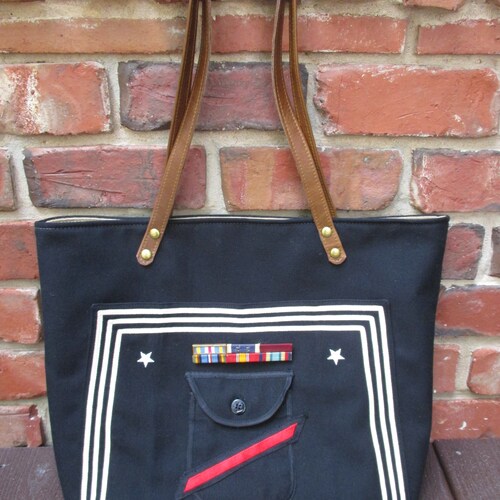 Examples of Custom Repurposed Military Uniform Bags Etsy