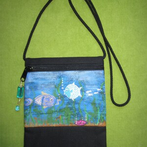 Hand Painted Fish Zippered Pouch