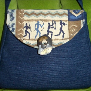 Fabric Purse, Handbag or Bag with Dancers image 1